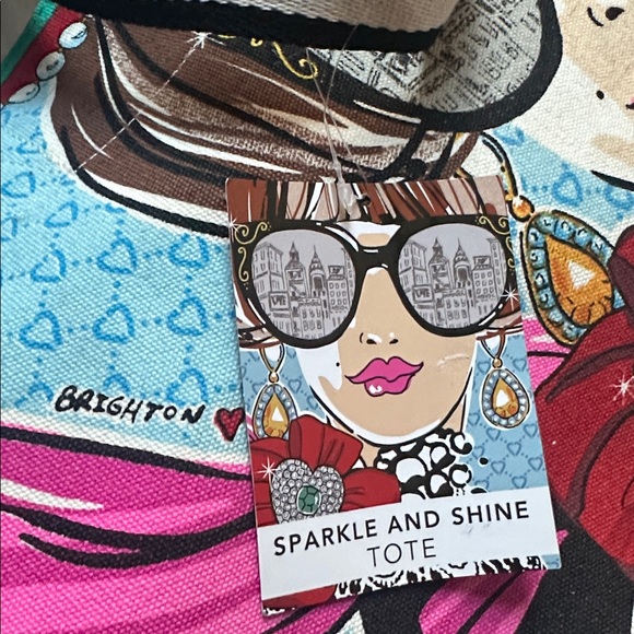 Brighton Peace Love & Jewels Tote with Red and Blue Accents - Picture 5 of 5